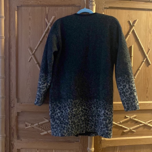 Rebecca Taylor leopard gray leopard print coat size xs - Picture 5 of 9